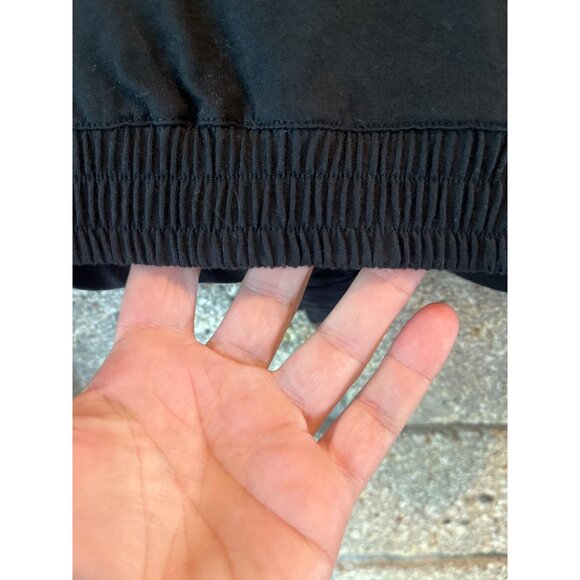 Out From Under By Urban Outfitters Black Long-Sleeve Crop Top Knotted Front M - Picture 5 of 7